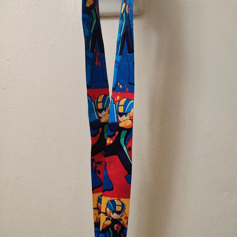 Mega Man Battle Network Cloth Lanyard With Metal Clasp Official Collectible